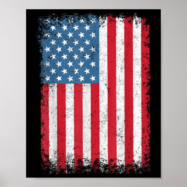 USA Patriotic American Flag for Men Women Kids Boy Poster (Vorne)