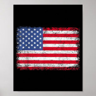 USA Patriotic American Flag for Men Women Kids Boy Poster