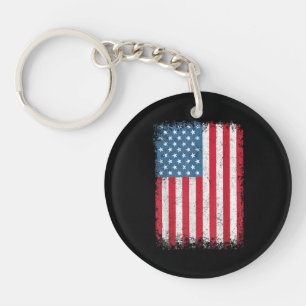 USA Patriotic American Flag for Men Women Kids Boy Schlüsselanhänger