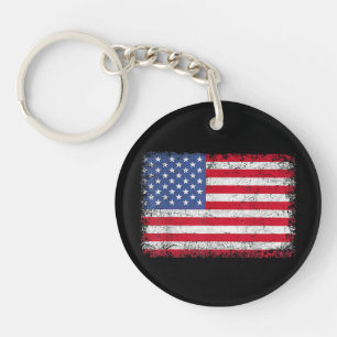 USA Patriotic American Flag for Men Women Kids Boy Schlüsselanhänger