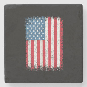 USA Patriotic American Flag for Men Women Kids Boy Steinuntersetzer