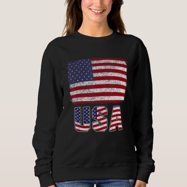 USA Patriotic American Flag For Men Women Kids Boy Sweatshirt (Vorderseite)