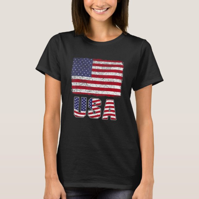 USA Patriotic American Flag For Men Women Kids Boy T-Shirt (Vorderseite)