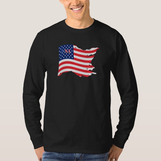 USA Patriotic American Flag For Men Women Kids Boy T-Shirt (Vorderseite)