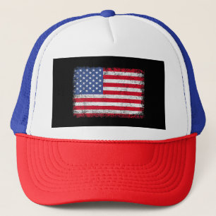 USA Patriotic American Flag for Men Women Kids Boy Truckerkappe