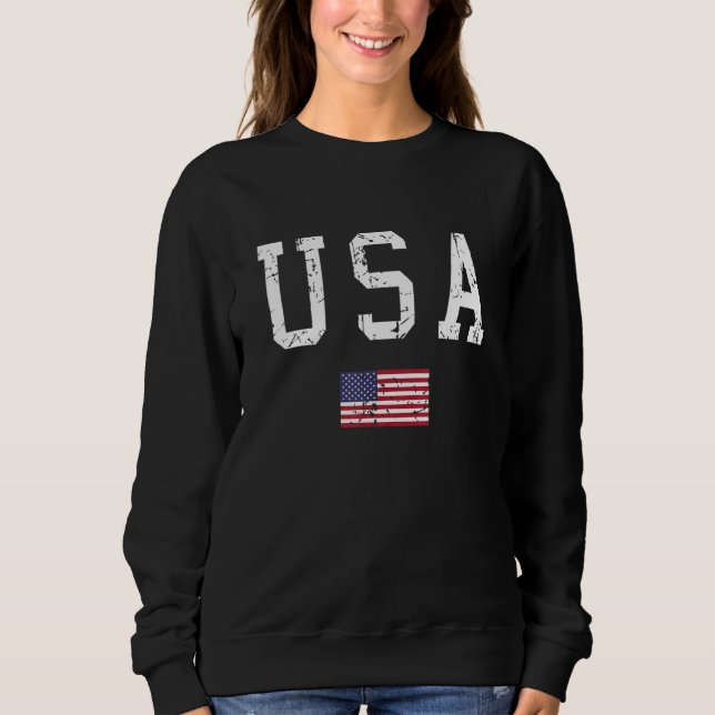 USA Patriotic American Flag Proud American Pride 4 Sweatshirt (Vorderseite)