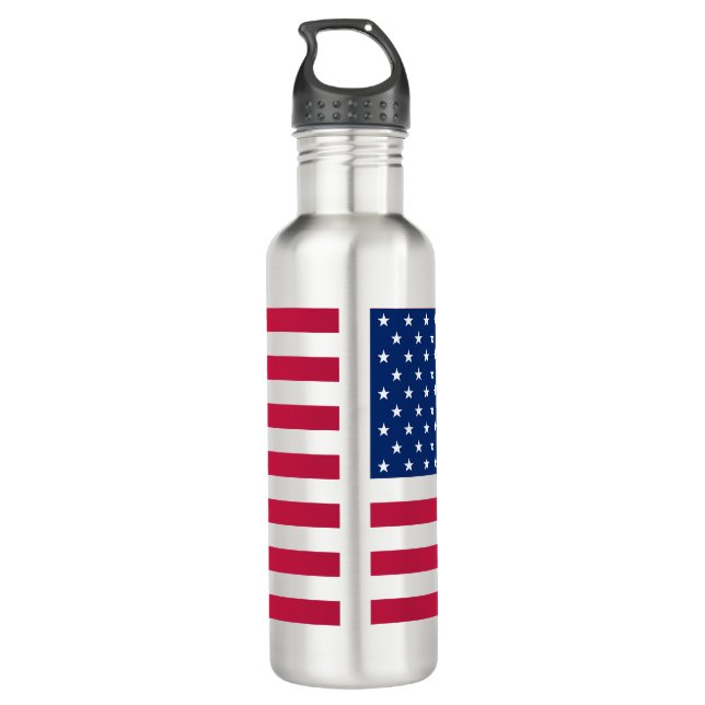 USA Patriotic American Flag Streifen Water Flasche Trinkflasche (Rückseite)