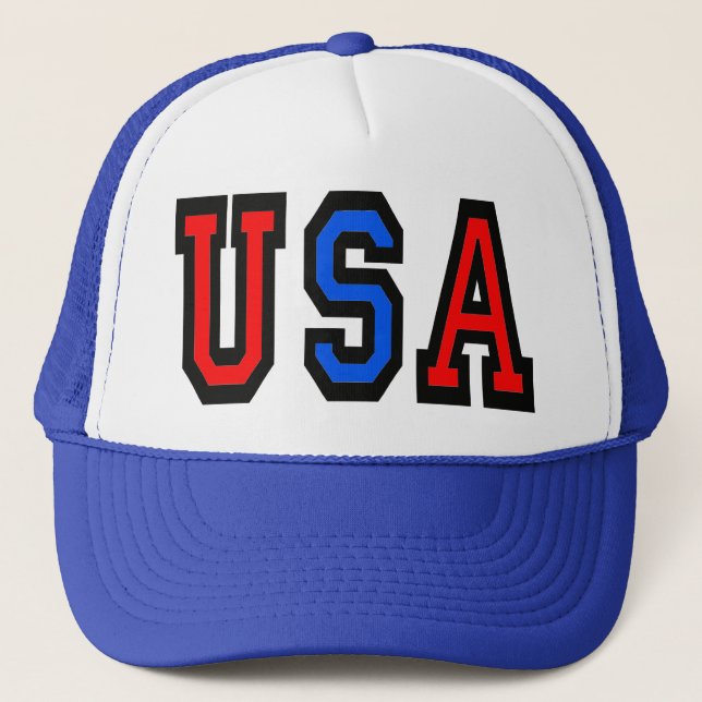 USA Patriotic Baseball Cap Truckerkappe (Vorderseite)