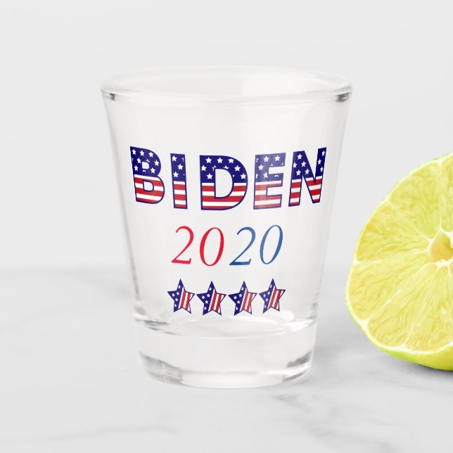 USA Patriotic Biden 2020 Schnapsglas (Vorderseite)
