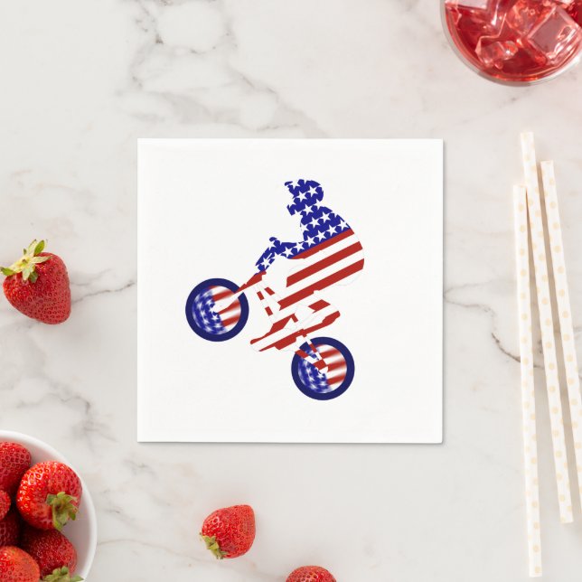 USA Patriotic Biking BMX Serviette (Beispiel)