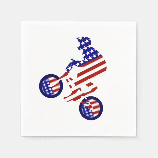 USA Patriotic Biking BMX Serviette (Vorderseite)