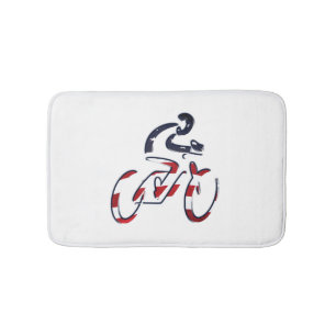 USA Patriotic Biking CYCLING Badematte