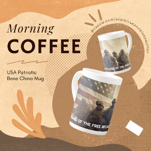 USA Patriotic Bone China Tasse