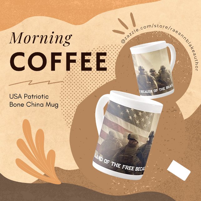 USA Patriotic Bone China Tasse (Von Creator hochgeladen)