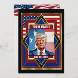 USA Patriotic Deko Einladung