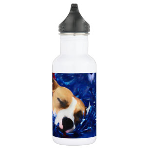 USA Patriotic Dog American Pit Bull Terrier Edelstahlflasche