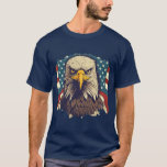USA Patriotic Eagle American Flag 4th of July Tee<br><div class="desc">Bold patriotic design featuring a powerful eagle with American flag aesthetics, celebrating pride, freedom, and the spirit of the USA. This classic patriotic artwork captures the strength of the American eagle combined with the iconic stars and stripes. Perfect for Independence Day celebrations, patriotic events, and anyone who loves American pride...</div>