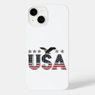 USA Patriotic Eagle + Stars Flag Design for Pride Case-Mate iPhone 14 Hülle