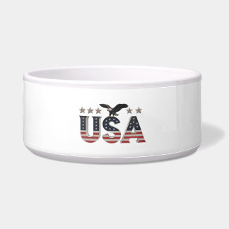 USA Patriotic Eagle + Stars Flag Design for Pride Napf