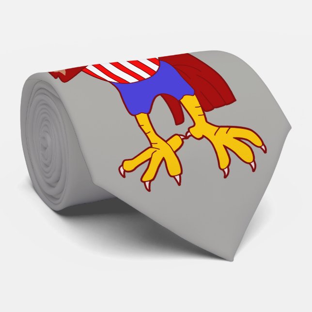 USA Patriotic Eagle Uncle Sam Necktie Krawatte (Gerollt)