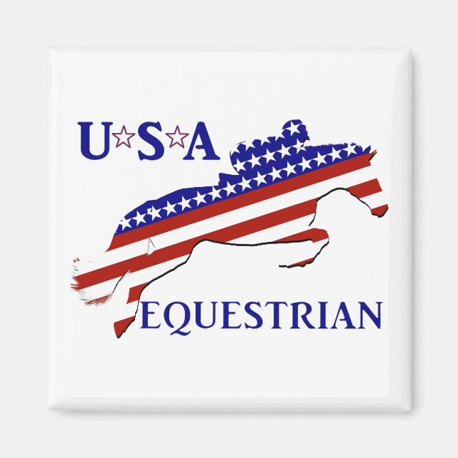 USA Patriotic Equestrian Magnet (Vorne)