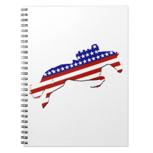 USA Patriotic Equestrian Notizblock