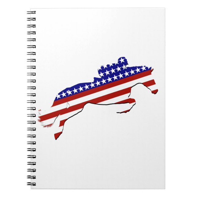 USA Patriotic Equestrian Notizblock (Vorderseite)