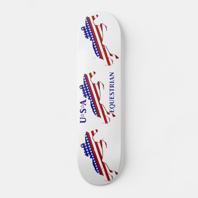 USA Patriotic Equestrian Skateboard (Vorderseite)