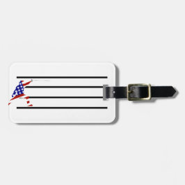 USA Patriotic Fencing En Garde Sports Gepäckanhänger