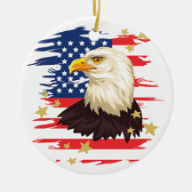 USA Patriotic Flag Eagle Stars