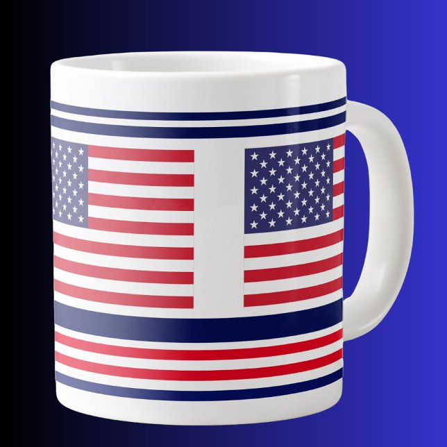 USA Patriotic Flag, Flagge der Vereinigten Staaten Jumbo-Tasse (Von Creator hochgeladen)