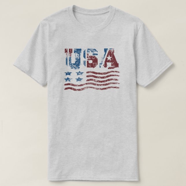 USA Patriotic Flag T - Shirt (Design vorne)