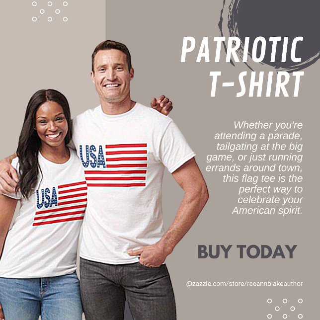 USA Patriotic Flag T - Shirt (Von Creator hochgeladen)