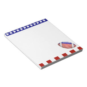 USA Patriotic Football Sports Notizblock