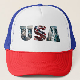 USA Patriotic Iconic American Images Truckerkappe