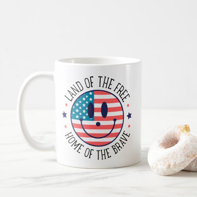 USA Patriotic Kaffeetasse (Mit Donut)