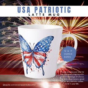 USA Patriotic Latte Tasse