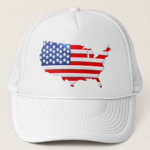 USA Patriotic Map Flag Truckerkappe