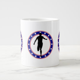 USA Patriotic MARATHON / RELAU RUN Jumbo-Tasse