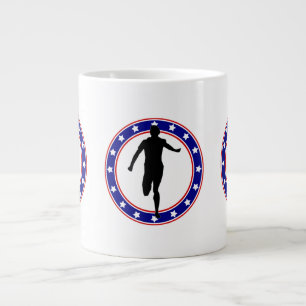 USA Patriotic MARATHON / RELAU RUN Jumbo-Tasse