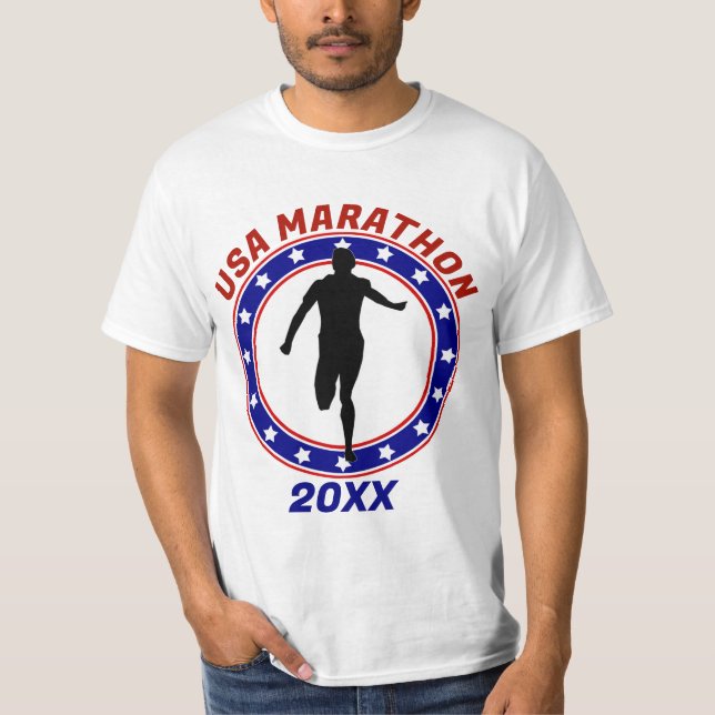 USA Patriotic MARATHON / RELAU RUN T-Shirt (Vorderseite)