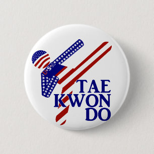 USA Patriotic Martial Arts TAEKWONDO Button