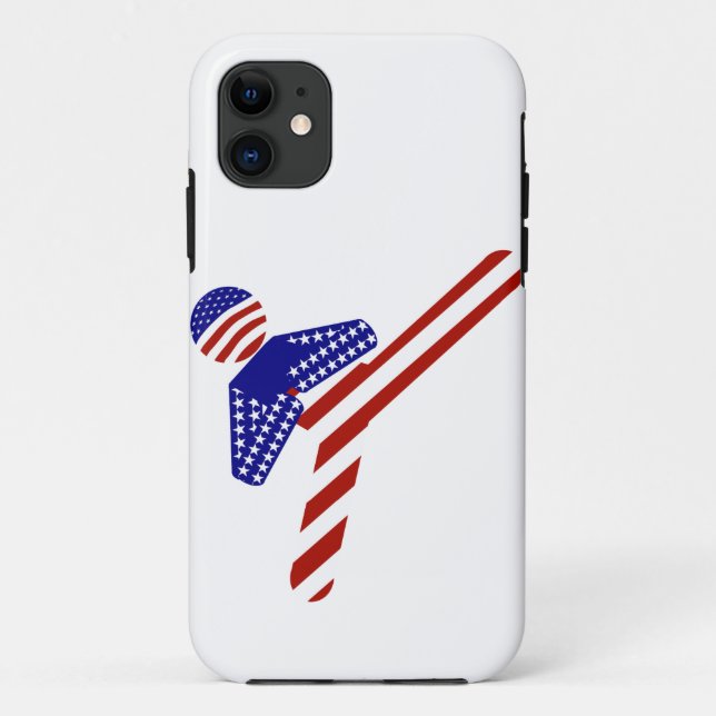 USA Patriotic Martial Arts TAEKWONDO Case-Mate iPhone Hülle (Rückseite)