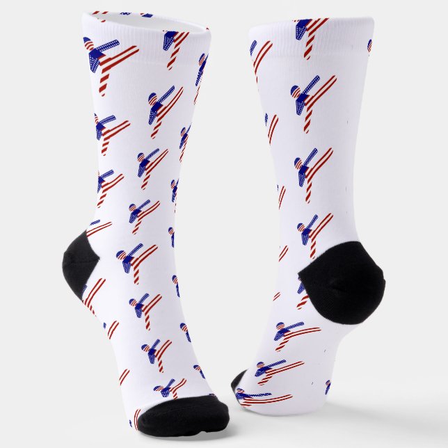 USA Patriotic Martial Arts TAEKWONDO Socken (Gewinkelt)