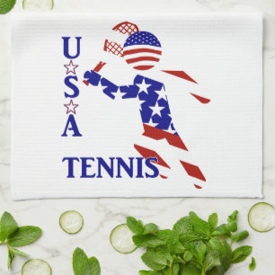USA Patriotic MEN'S TENNIS Geschirrtuch