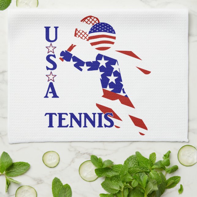 USA Patriotic MEN'S TENNIS Geschirrtuch (Gefaltet)
