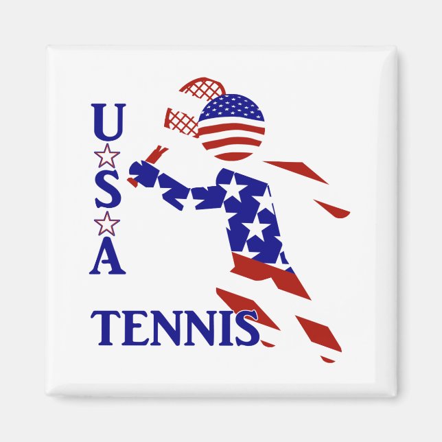 USA Patriotic MEN'S TENNIS Magnet (Vorne)
