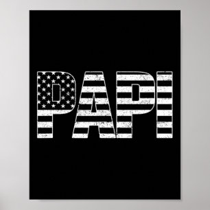 Usa Patriotic Papi Papi's Day American Flag 4. Poster
