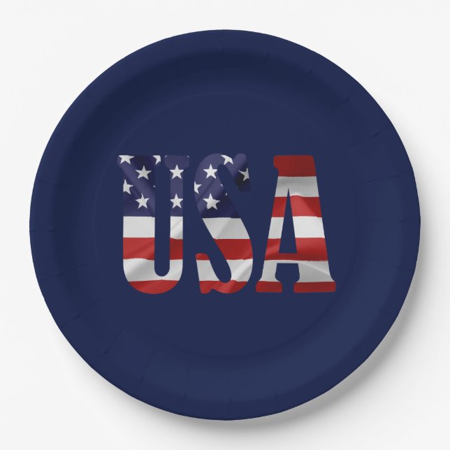 USA Patriotic Pappteller (Vorderseite)