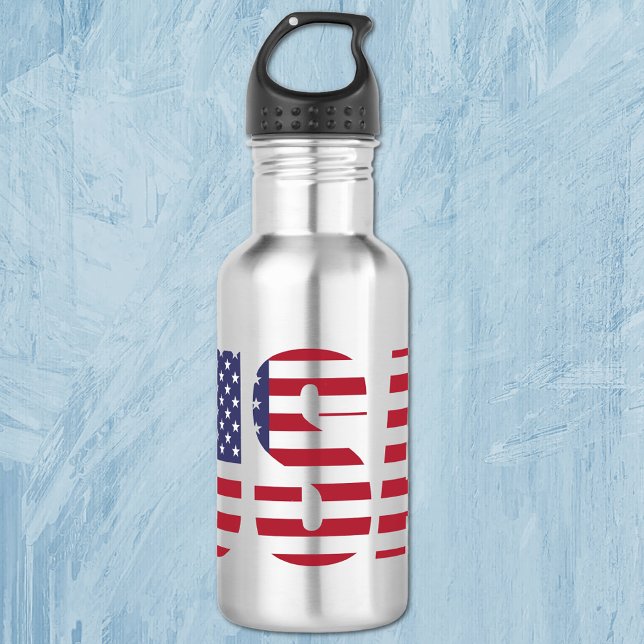 USA Patriotic Personalisiert 18oz. Edelstahlflasche (Von Creator hochgeladen)